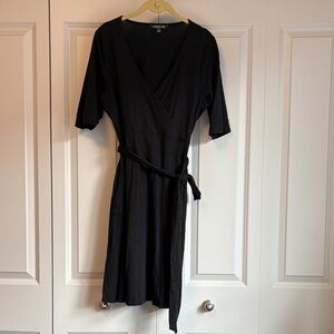 Toad&Co Black Midi Wrap Dress